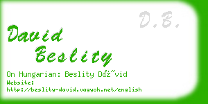 david beslity business card